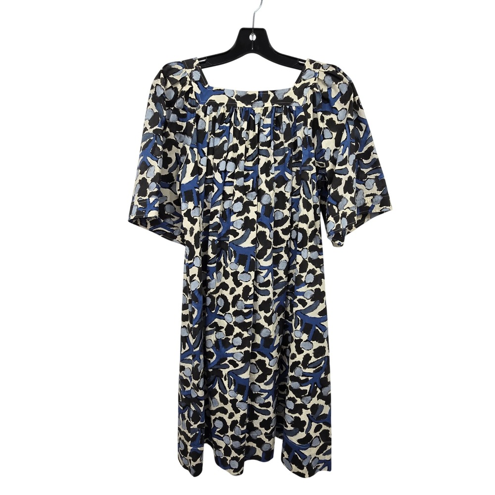 Anthropologie Whit Mira Abstract Print Babydoll Dress Women S Blue Abstract Boho